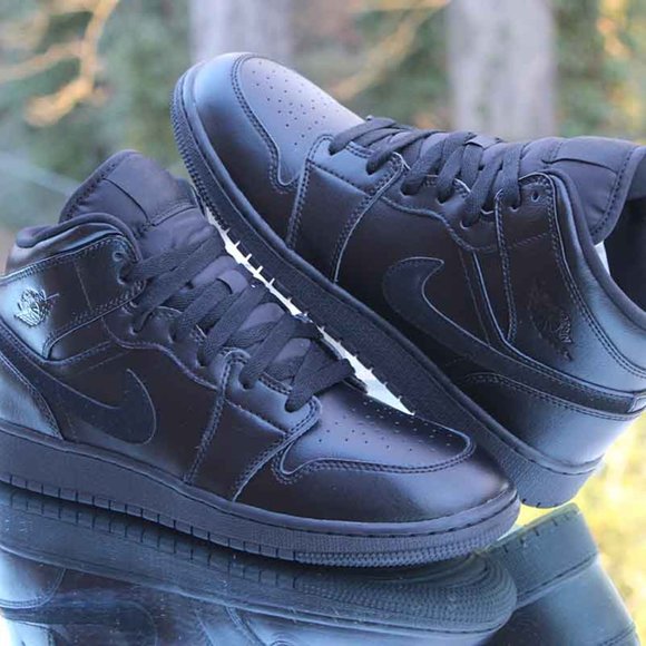 Air Jordan 1 Mid Deep Black - Picture 10 of 13